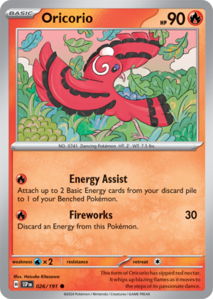 Pokémon TCG Oricorio – SSP 026/191 Common Regular – EN