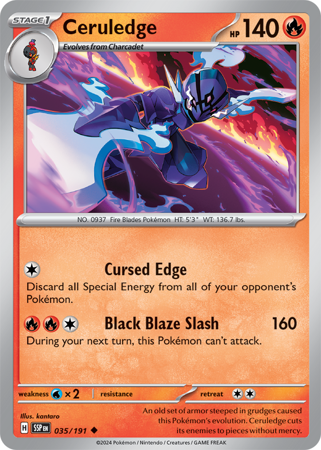 Pokémon TCG Ceruledge – SSP 035/191 Uncommon Regular – EN