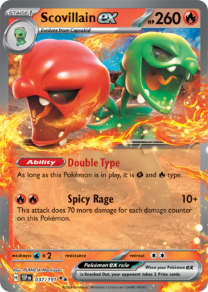 Pokémon TCG Scovillain ex – SSP 037/191 Double Rare Holo – EN