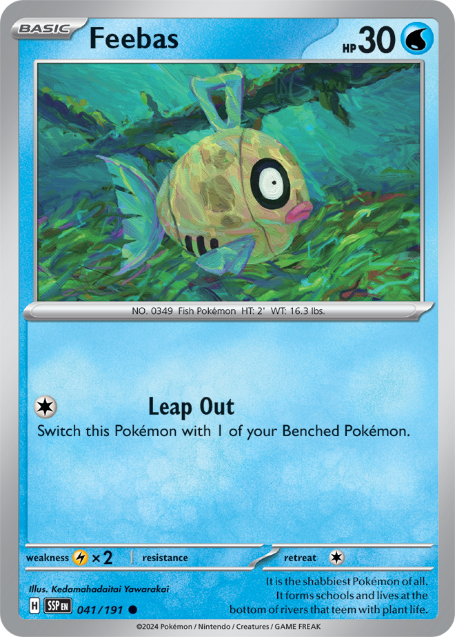 Pokémon TCG Feebas – SSP 041/191 Common Reverse Holofoil – EN
