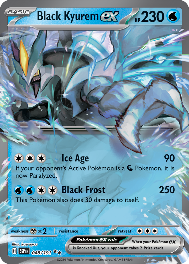 Pokémon TCG Black Kyurem ex – SSP 048/191 Double Rare Holo – EN
