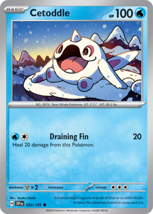 Pokémon TCG Cetoddle – SSP 053/191 Common Regular – EN