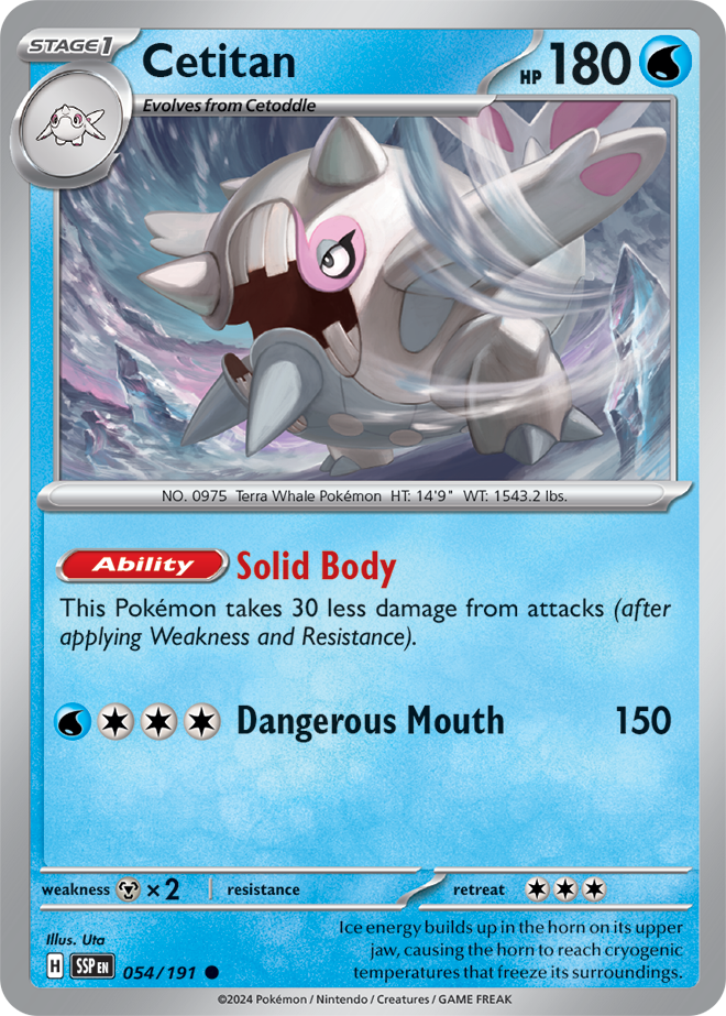 Pokémon TCG Cetitan – SSP 054/191 Common Regular – EN