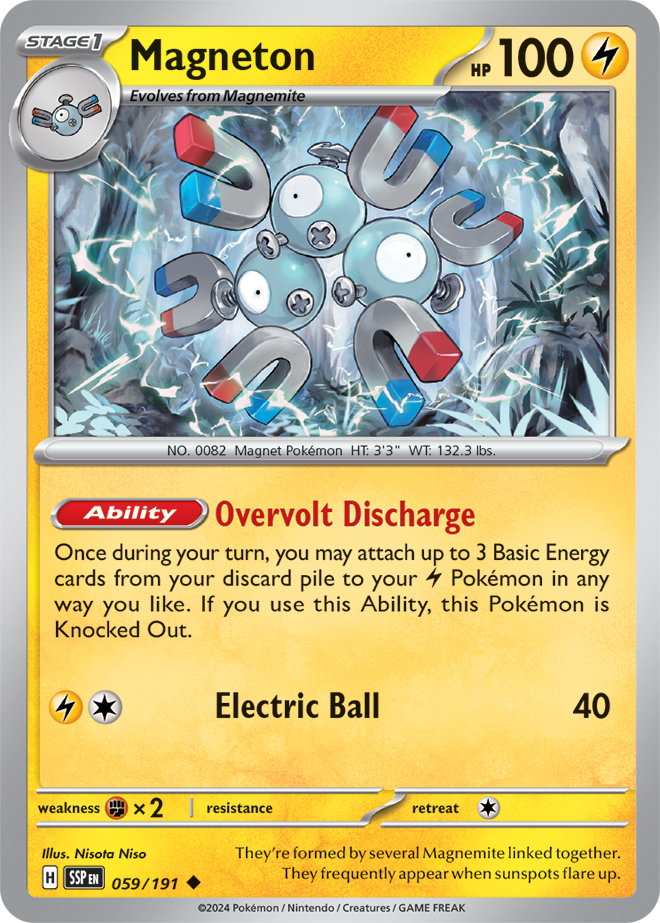 Pokémon TCG Magneton – SSP 059/191 Uncommon Regular – EN