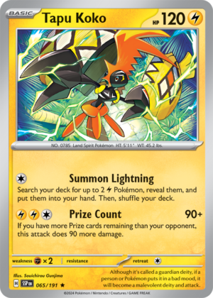 Pokémon TCG Tapu Koko – SSP 065/191 Rare Reverse Holofoil – EN
