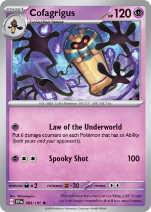 Pokémon TCG Cofagrigus – SSP 083/191 Rare Reverse Holofoil – EN