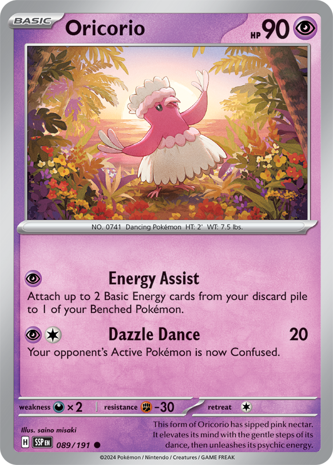 Pokémon TCG Oricorio – SSP 089/191 Common Reverse Holofoil – EN