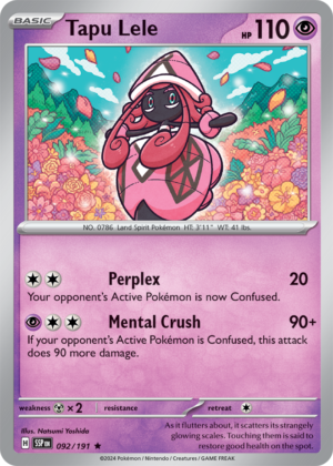 Pokémon TCG Tapu Lele – SSP 092/191 Rare Reverse Holofoil – EN