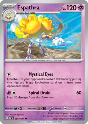 Pokémon TCG Espathra – SSP 095/191 Uncommon Reverse Holofoil – EN