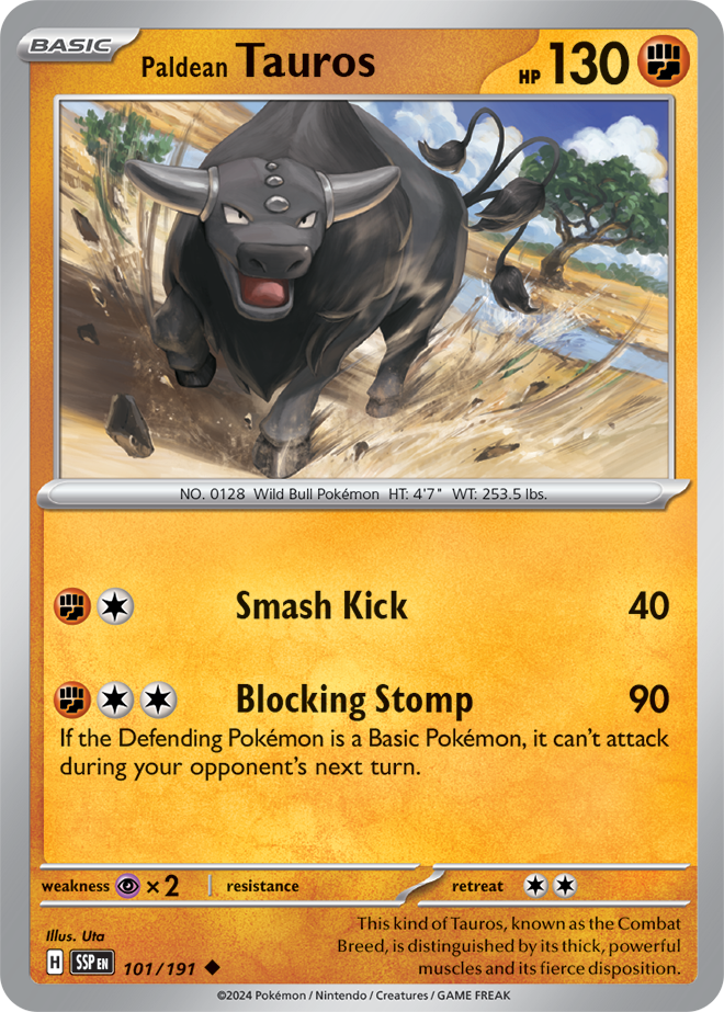 Pokémon TCG Paldean Tauros – SSP 101/191 Uncommon Regular – EN