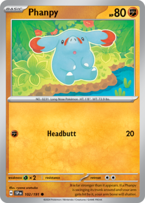 Pokémon TCG Phanpy – SSP 102/191 Common Reverse Holofoil – EN