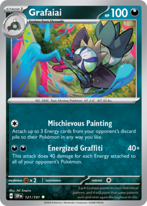 Pokémon TCG Grafaiai – SSP 121/191 Uncommon Reverse Holofoil – EN