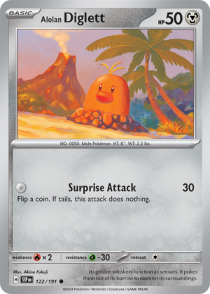 Pokémon TCG Alolan Diglett – SSP 122/191 Common Reverse Holofoil – EN