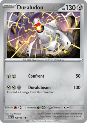 Pokémon TCG Duraludon – SSP 129/191 Common Reverse Holofoil – EN