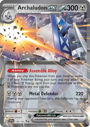 Pokémon TCG Archaludon ex – SSP 130/191 Double Rare Holo – EN