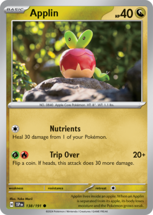 Pokémon TCG Applin – SSP 138/191 Common Reverse Holofoil – EN