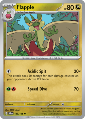 Pokémon TCG Flapple – SSP 139/191 Uncommon Reverse Holofoil – EN