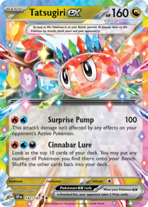Pokémon TCG Tatsugiri ex – SSP 142/191 Double Rare Holo – EN