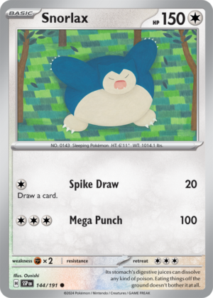 Pokémon TCG Snorlax – SSP 144/191 Common Reverse Holofoil – EN