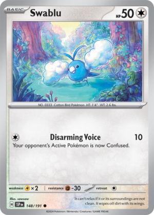 Pokémon TCG Swablu – SSP 148/191 Common Reverse Holofoil – EN