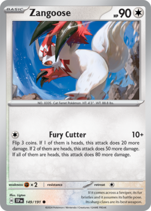Pokémon TCG Zangoose – SSP 149/191 Common Reverse Holofoil – EN