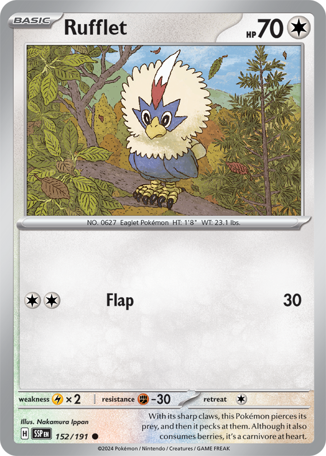 Pokémon TCG Rufflet – SSP 152/191 Common Regular – EN