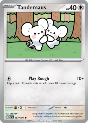 Pokémon TCG Tandemaus – SSP 157/191 Common Reverse Holofoil – EN