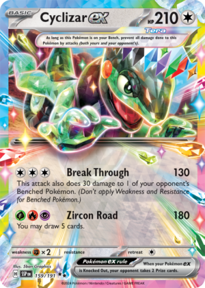 Pokémon TCG Cyclizar ex – SSP 159/191 Double Rare Holo – EN