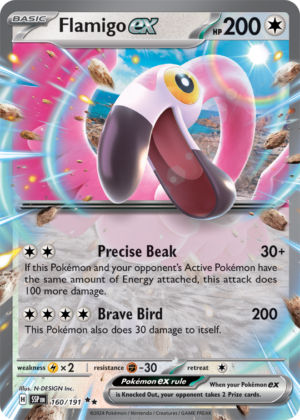 Pokémon TCG Flamigo ex – SSP 160/191 Double Rare Holo – EN