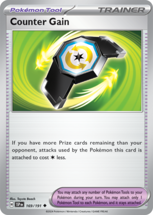 Pokémon TCG Counter Gain – SSP 169/191 Uncommon Reverse Holofoil – EN