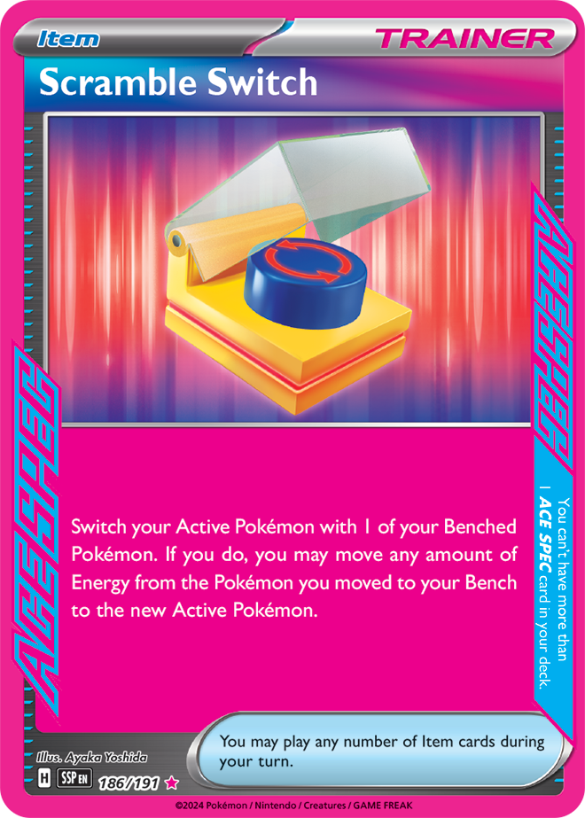 Pokémon TCG Scramble Switch – SSP 186/191 ACE SPEC Rare Holo – EN