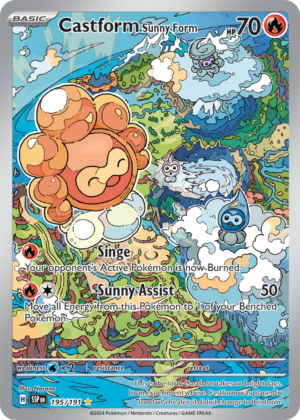 Pokémon TCG Castform Sunny Form – SSP 195/191 Illustration Rare Holo – EN