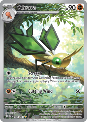 Pokémon TCG Vibrava – SSP 206/191 Illustration Rare Holo – EN