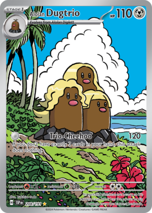 Pokémon TCG Alolan Dugtrio – SSP 208/191 Illustration Rare Holo – EN