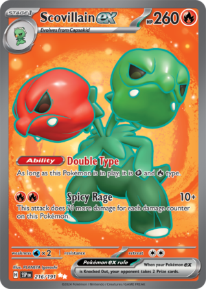 Pokémon TCG Scovillain ex – SSP 216/191 Ultra Rare Holo – EN