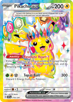 Pokémon TCG Pikachu ex – SSP 219/191 Ultra Rare Holo – EN