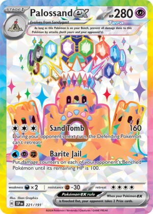 Pokémon TCG Palossand ex – SSP 221/191 Ultra Rare Holo – EN