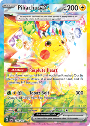 Pokémon TCG Pikachu ex – SSP 238/191 Special Illustration Rare Holo – EN