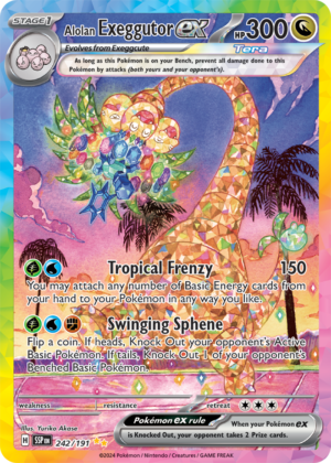 Pokémon TCG Alolan Exeggutor ex – SSP 242/191 Special Illustration Rare Holo – EN