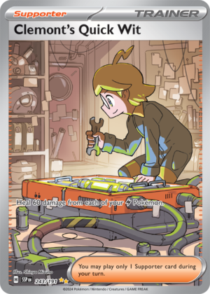 Pokémon TCG Clemont's Quick Wit – SSP 243/191 Special Illustration Rare Holo – EN