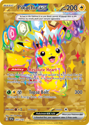 Pokémon TCG Pikachu ex – SSP 247/191 Hyper Rare Holo – EN