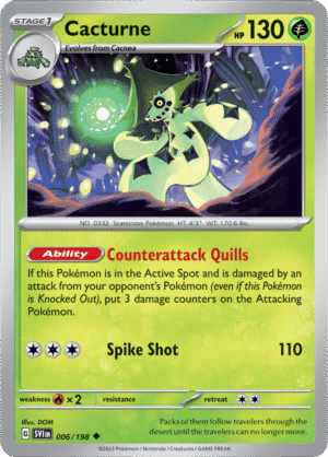 Pokémon TCG Cacturne – SVI 006/198 Uncommon Regular – EN