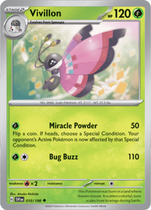 Pokémon TCG Vivillon – SVI 010/198 Uncommon Regular – EN