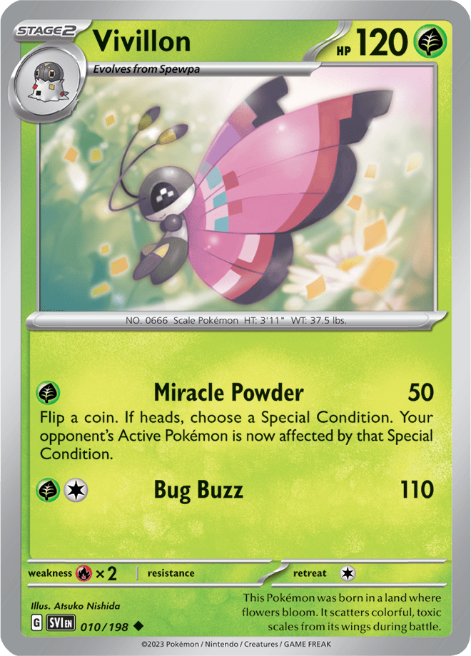 Pokémon TCG Vivillon – SVI 010/198 Uncommon Regular – EN