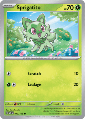Pokémon TCG Sprigatito – SVI 013/198 Common Regular – EN