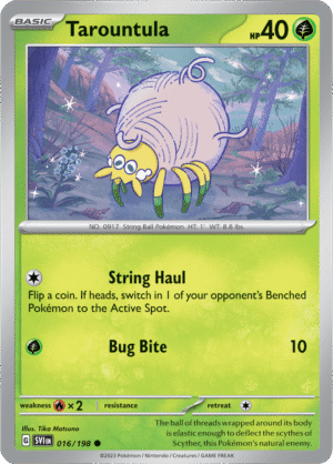 Pokémon TCG Tarountula – SVI 016/198 Common Reverse Holofoil – EN