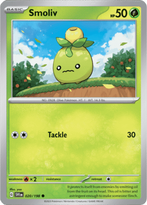 Pokémon TCG Smoliv – SVI 020/198 Common Regular – EN