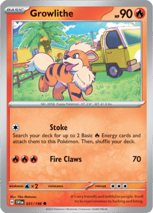 Pokémon TCG Growlithe – SVI 031/198 Common Regular – EN