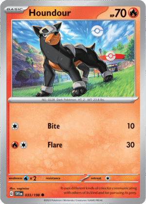 Pokémon TCG Houndour – SVI 033/198 Common Regular – EN