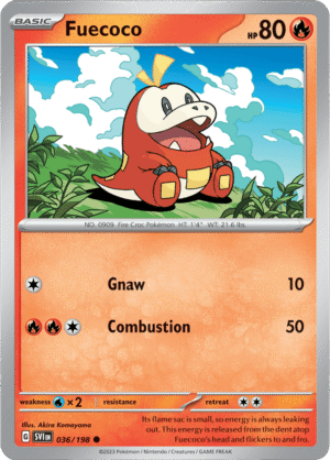 Pokémon TCG Fuecoco – SVI 036/198 Common Regular – EN